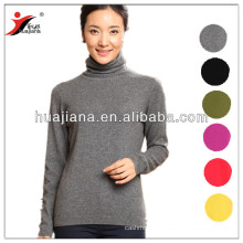 women cashmere knitting roll neck sweater